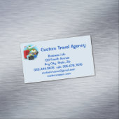 Aangepaste reisbureau cruiseschepen magnetisch visitekaartje (Voorbeeld)
