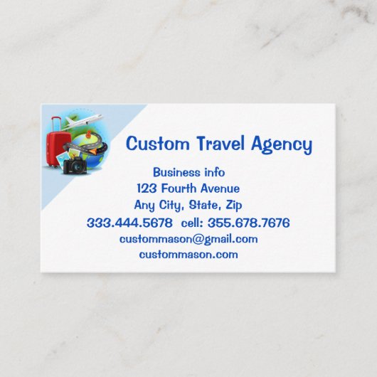 Aangepaste reisbureau cruiseschepen visitekaartje (Voorkant)