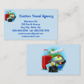 Aangepaste reisbureau cruiseschepen visitekaartje (Voorkant / Achterkant)