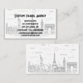 Aangepaste reisbureau cruiseschepen visitekaartje (Voorkant / Achterkant)