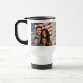 Aangepaste reisfles met familiefotocollage reisbeker