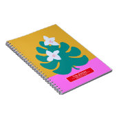 Aangepaste reisnaam moderne florale Notitieboek (Rechterzijde)