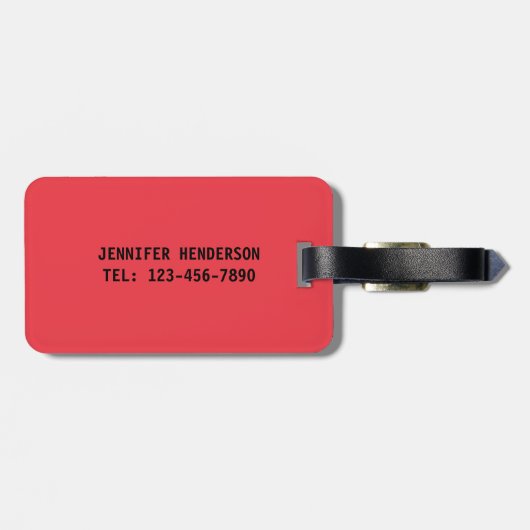 Aangepaste reistas etiketten bagagelabel (Achterkant horizontaal)