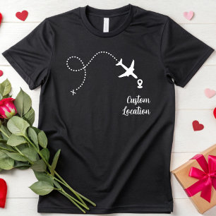 Aangepaste Reizen Vlucht Vrienden Familie Vakantie T-shirt