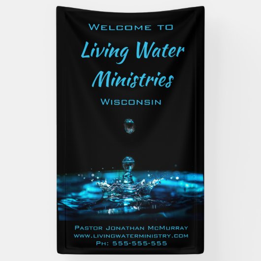 Aangepaste religieuze welkomstbanner spandoek (Verticaal)