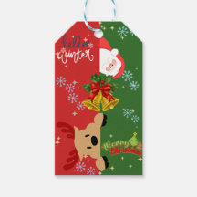 Aangepaste rendier- en kerstman-kerstcadeaubijslui
