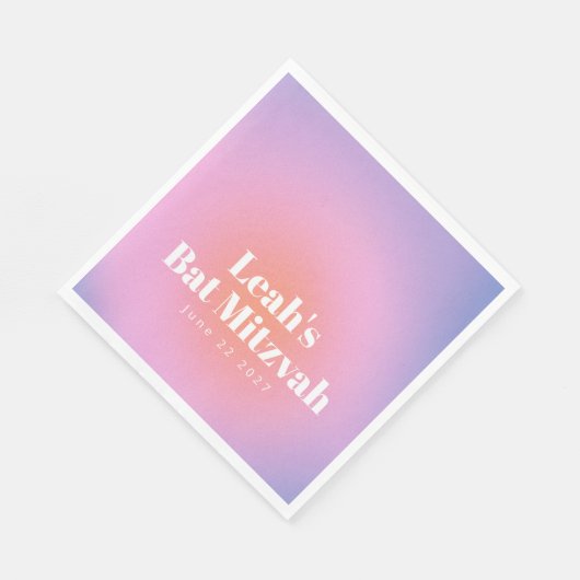 Aangepaste rendy gradiënt lavender Paarse bat Mitz Servet (Hoek)