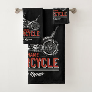 Aangepaste reparatieschop voor motorfietsservice m bad handdoek