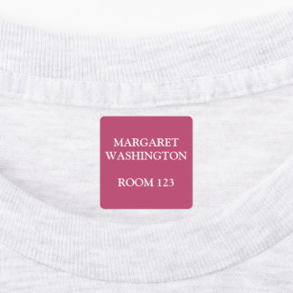 Aangepaste residentiële huis roze ijzer op kleding labels