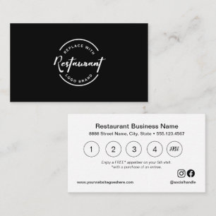 Aangepaste restaurantbeloning Gratis voorgerecht a Klantenkaartje