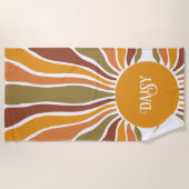 Aangepaste retorzonnestralen strandlaken (Voorkant)