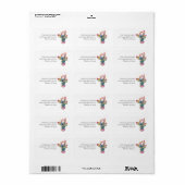 Aangepaste retour adreslabels Waterverf Cactus Etiket (Full Sheet)