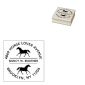 Aangepaste retouradres Rubberen stempel met paarde (Gestempeld)