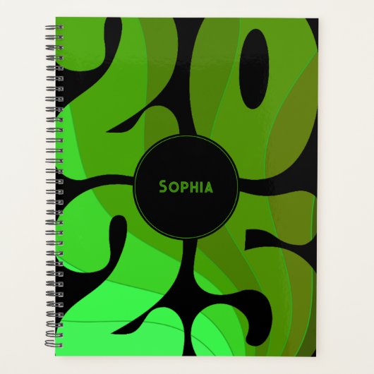 Aangepaste Retro 2025 Planner (Voorkant)