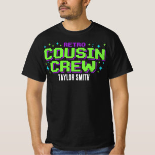 Aangepaste Retro 8-Bit Neef Crew Matching Gamer T-shirt