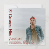 Aangepaste Retro Album Hoesje Muziek 21ste Verjaar Kaart (Voorkant)