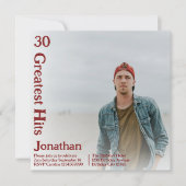 Aangepaste Retro Album Hoesje Muziek 30e Verjaarda Kaart (Voorkant)