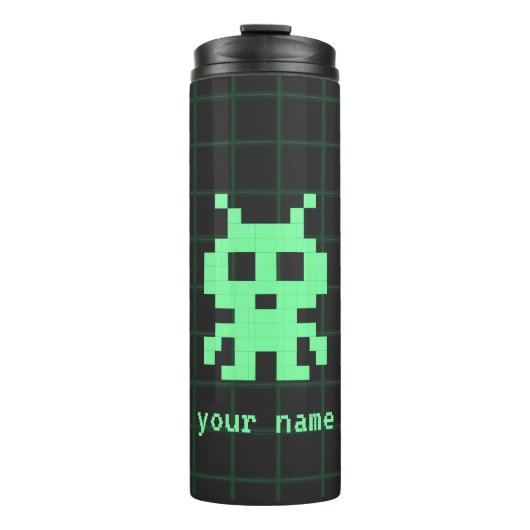 Aangepaste Retro Alien Waterfles Waterfles Thermosbeker (Voorkant)