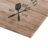 Aangepaste retro BEST DAD OOIT Rustige houten afdr Snijplank (Hoek)