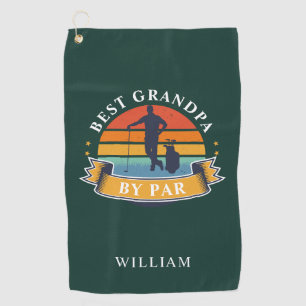 Aangepaste retro Beste opa door Par Retirement Golfhanddoek