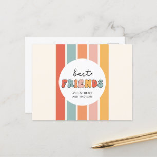 Aangepaste Retro Beste Vrienden BFFs Schattigee Be Briefkaart