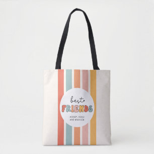 Aangepaste Retro Beste Vrienden BFFs Schattigee Be Draagtas