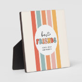 Aangepaste Retro Beste Vrienden BFFs Schattigee Be Fotoplaat (Voorkant)