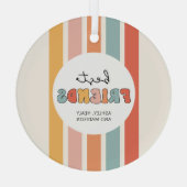 Aangepaste Retro Beste Vrienden BFFs Schattigee Be Glas Ornament (Achterkant)