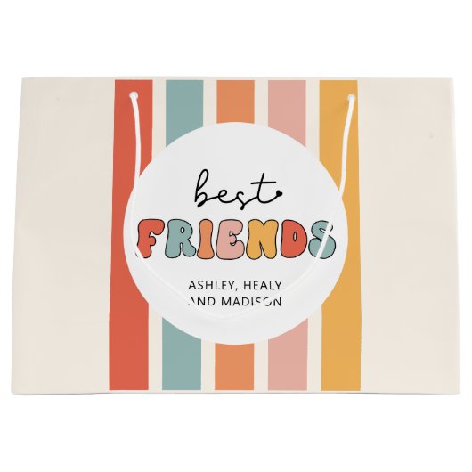 Aangepaste Retro Beste Vrienden BFFs Schattigee Be Groot Cadeauzakje (Voorkant)
