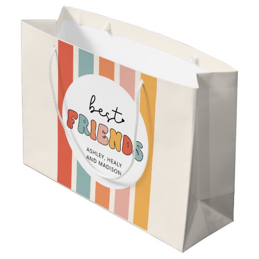 Aangepaste Retro Beste Vrienden BFFs Schattigee Be Groot Cadeauzakje (Achterkant Gekanteld)