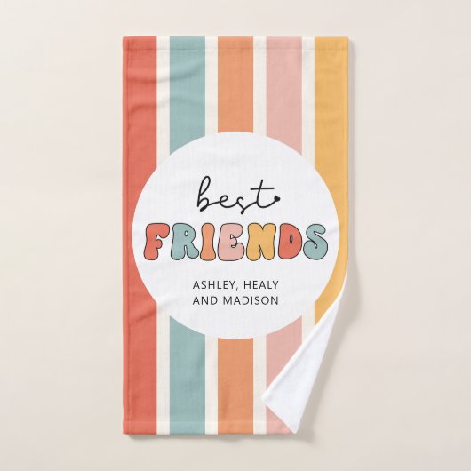 Aangepaste Retro Beste Vrienden BFFs Schattigee Be Handdoek (Handdoek)