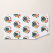 Aangepaste Retro Bowling Pins Team & Speler Naam Bad Handdoek (Handdoek)