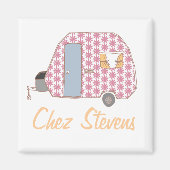 Aangepaste Retro  caravan Design Magnets Magneet (Voorkant)