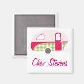 Aangepaste Retro  caravan Design Magnets Magneet (Voorkant / Achterkant)