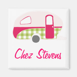 Aangepaste Retro  caravan Design Magnets Magneet
