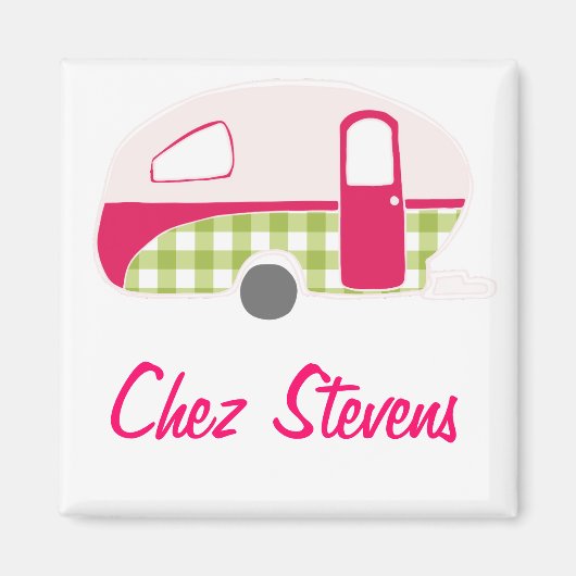 Aangepaste Retro  caravan Design Magnets Magneet (Voorkant)