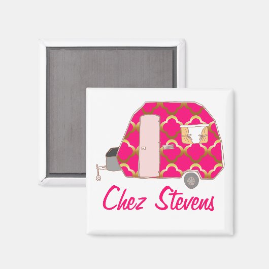Aangepaste Retro caravan Design Magnets Magneet (Voorkant / Achterkant)