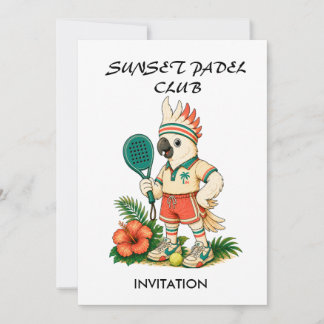 Aangepaste Retro Cockatoo Junior Padel Club Kids Kaart