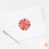 Aangepaste Retro Disco bal Bachelorette feestje  Ronde Sticker (Envelop)