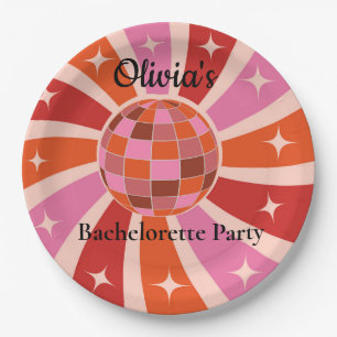 Aangepaste Retro Disco bal Hen-party Papieren Bordje