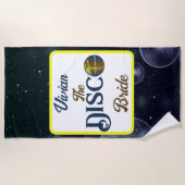 Aangepaste Retro Disco Meidenavond Disco Bruid Strandlaken (Voorkant)