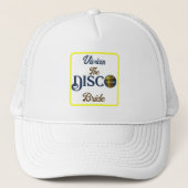 Aangepaste Retro Disco Meidenavond Disco Bruid Trucker Pet (Voorkant)