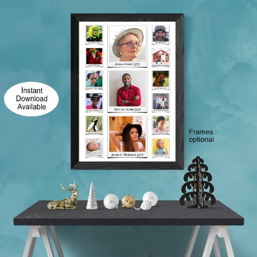 Aangepaste retro fotocollage en tekst poster