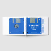 Aangepaste Retro Game Birthday diskettestation 3,5 Gastenboek (Volledig)