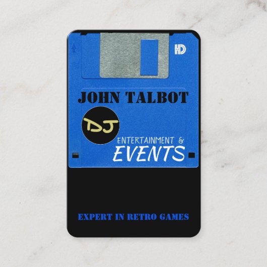 Aangepaste Retro-game diskette 3 Visitekaartjes (Voorkant)