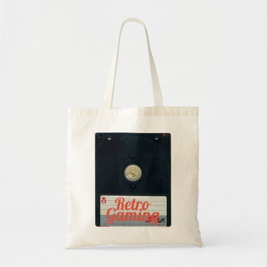 Aangepaste Retro Gaming diskette 3-inch CPC 6128 B Tote Bag (Voorkant)