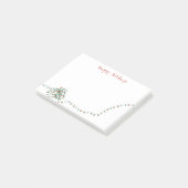 Aangepaste Retro Kerstboom String Lights Vakantie Post-it® Notes (Schuin)