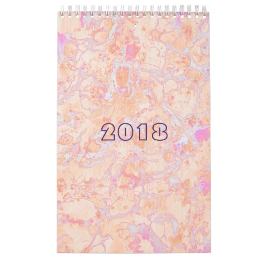 Aangepaste Retro Marmer Kunst  Kalender (Hoes)