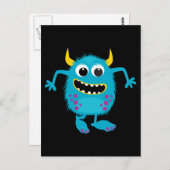 Aangepaste Retro Monster Briefkaart (Voorkant / Achterkant)