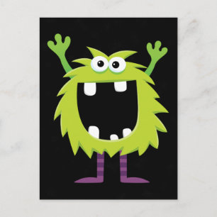 Aangepaste Retro Monster Briefkaart